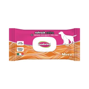Vochtige Doekjes voor Huisdieren Inodorina REFRESH EXTRA Mirre
