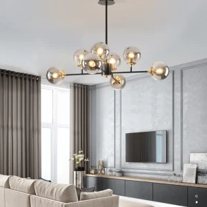 Glazen kroonluchter in Scandinavische stijl