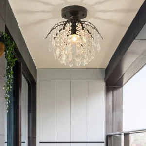 Kristallen kroonluchter voor slaapkamer